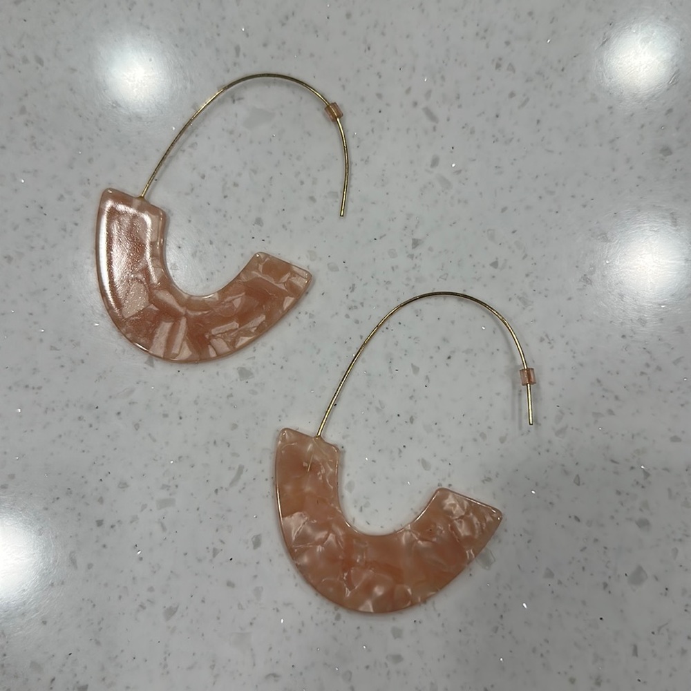 Pink Acrylic Earrings